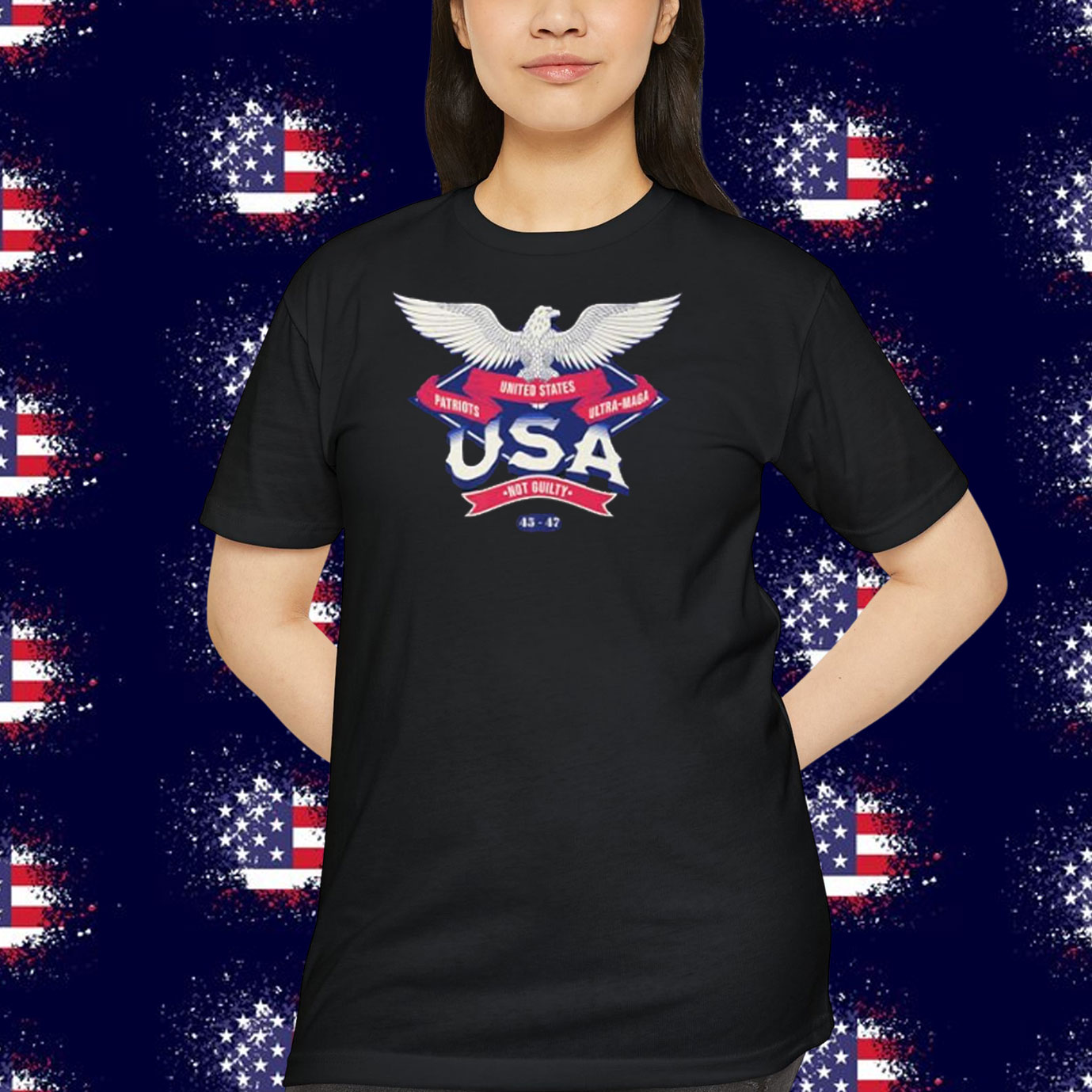 Trump United States Patriots Ultra-MAGA USA Not Guilty 45-47 Shirt