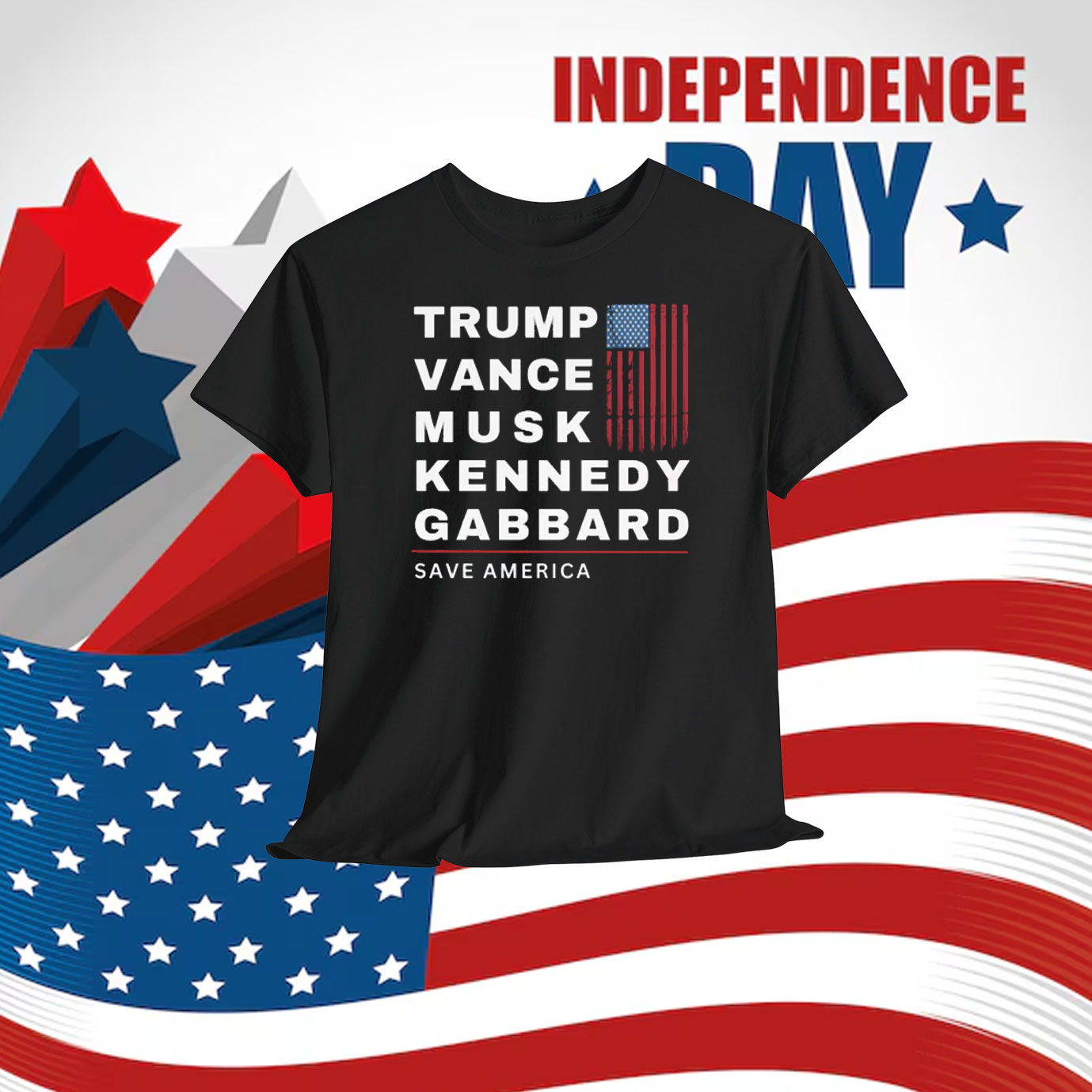 Trump Vance Musk Kennedy Gabbard Save America 2024 Shirt