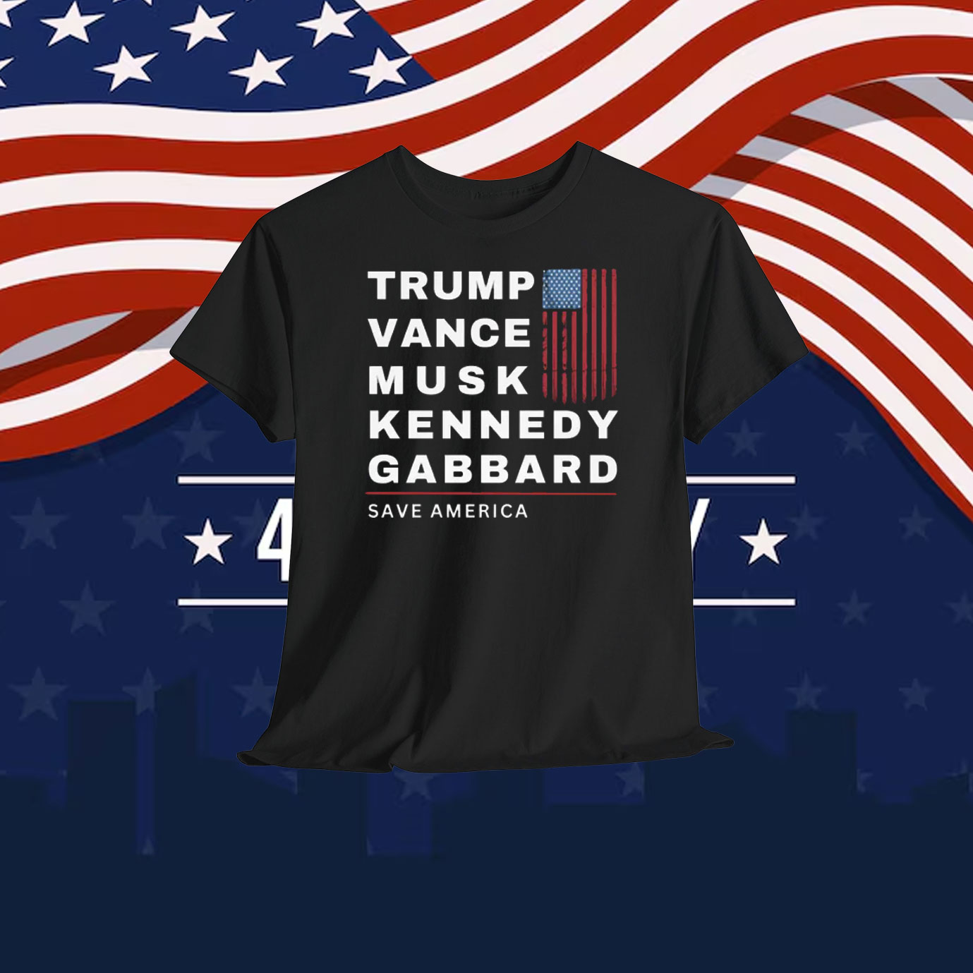 Trump Vance Musk Kennedy Gabbard Save America Shirts