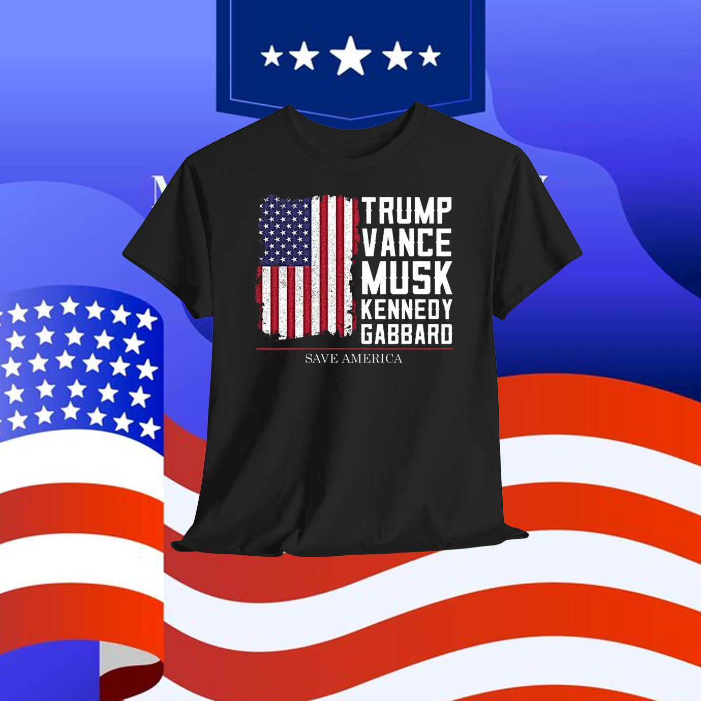 Trump Vance Musk Kennedy Gabbard Save America T-Shirt