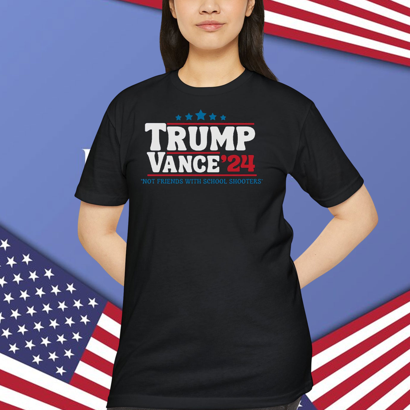 Trump Vance Not Friends With School Shooters Shirt