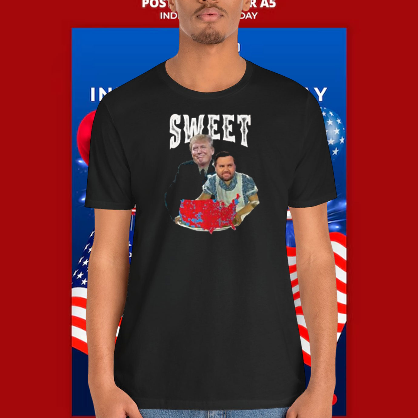 Trump Vance Red Map Premium Shirt