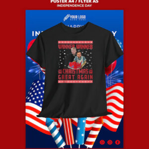 Trump Vance Red Map Winner Winner Christmas Great Again Shirt