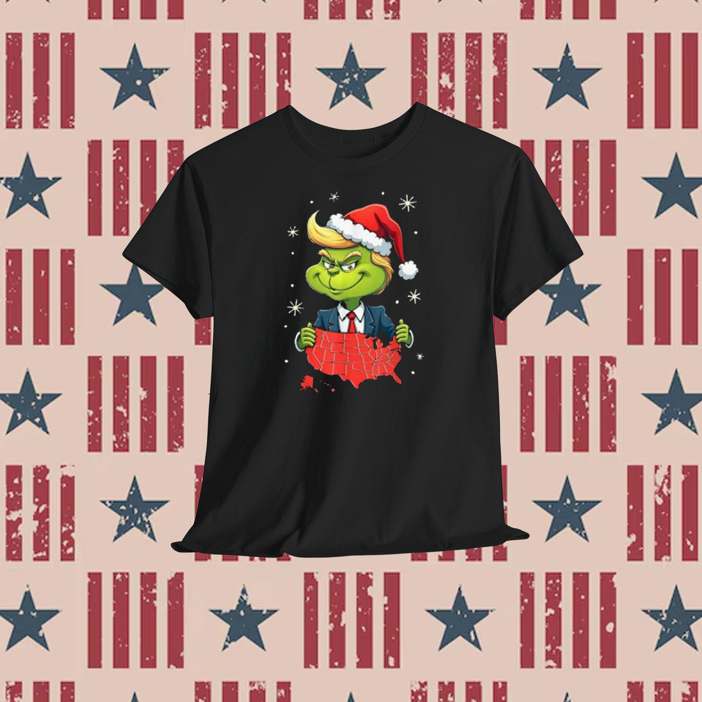 Trump Who Stole Christmas Election Map Shirt