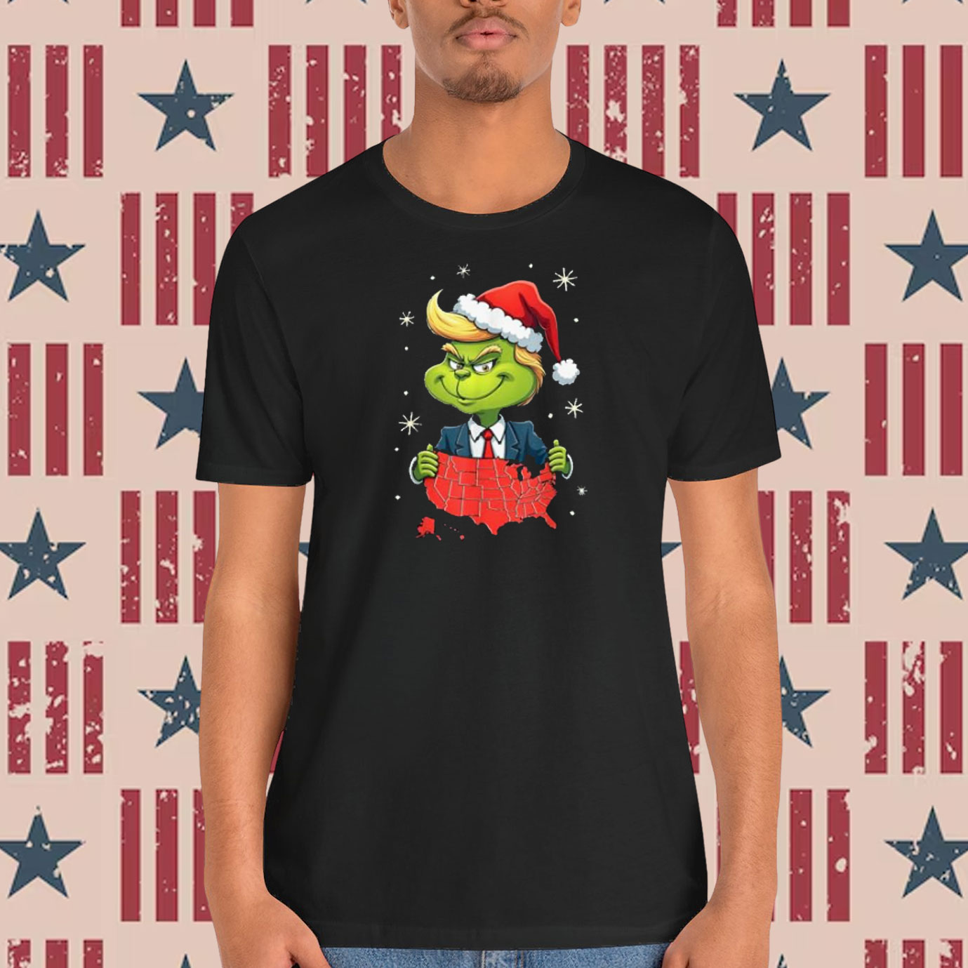 Trump Who Stole Christmas Election Map Shirt