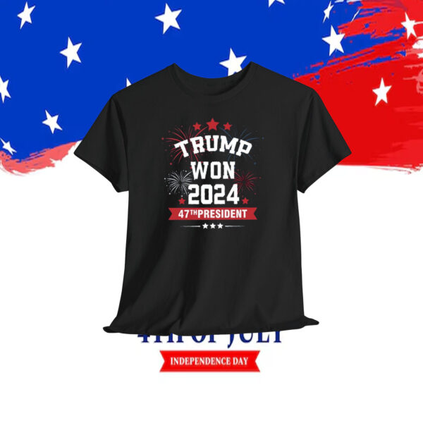 Trump Won 2024 47Th President Firework Shirt