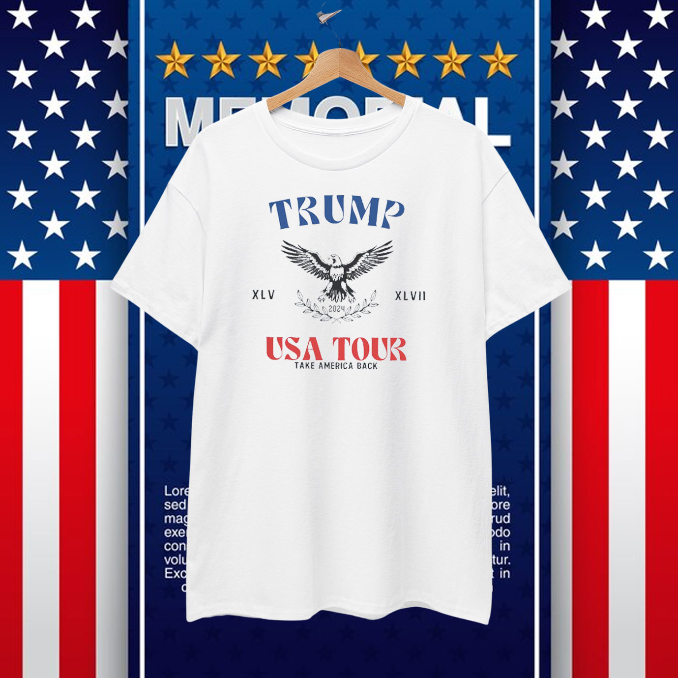 Trump XLV 2024 XLVII USA Tour Take Back Shirt