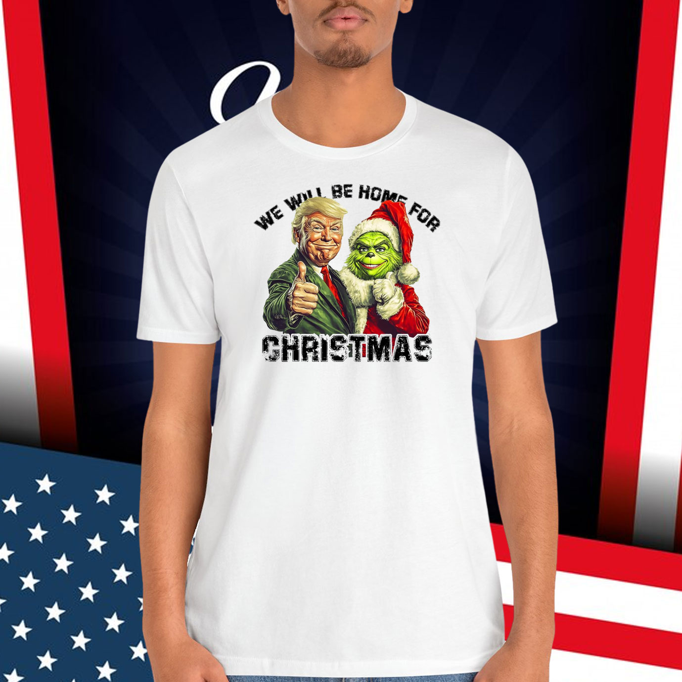 We Will Be Home For Trump Santa Christmas Shirt