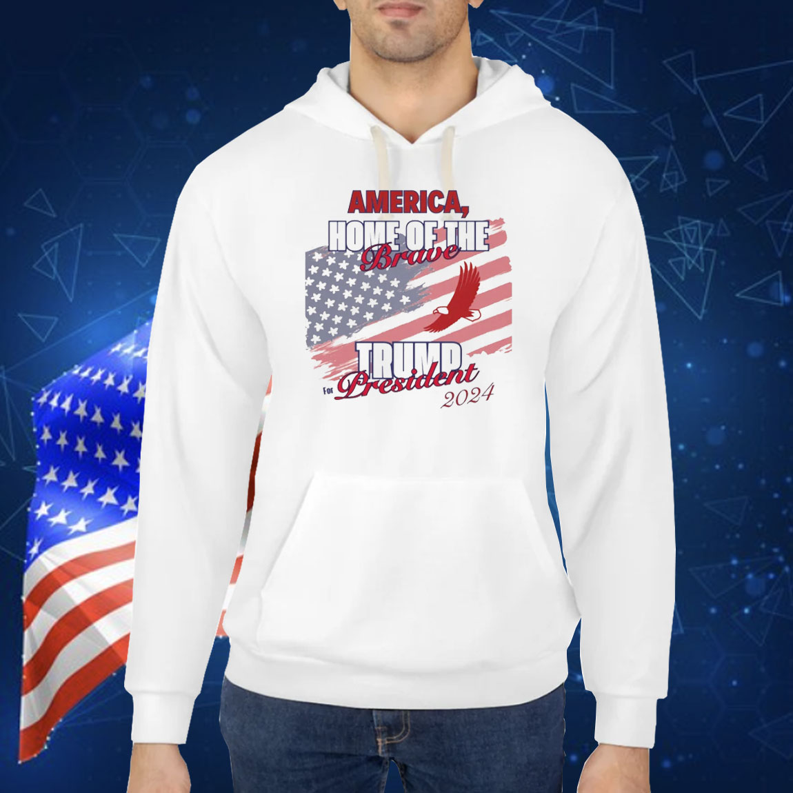 America, Home Of The Brave....Trump For President 2024 Shirt