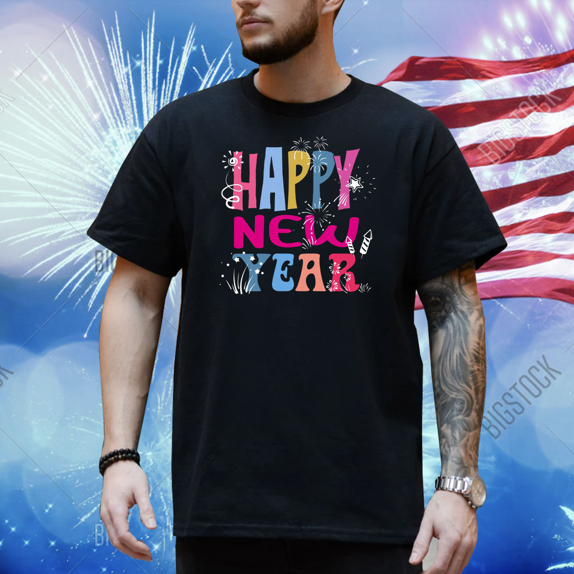 Colorful Happy New Year Trump 2025 Shirt