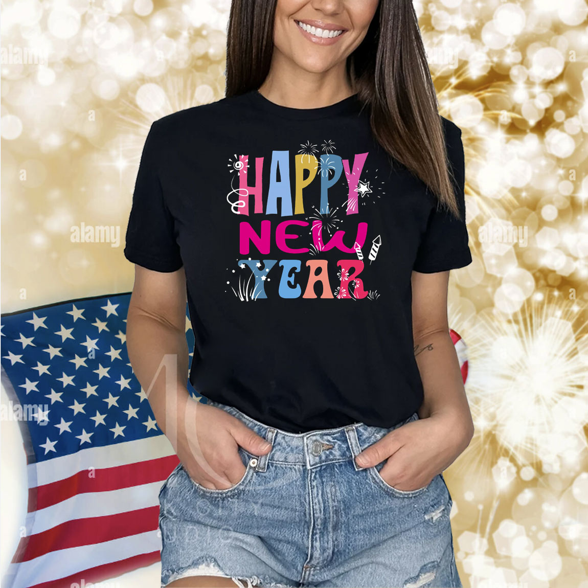 Colorful Happy New Year Trump 2025 Shirt