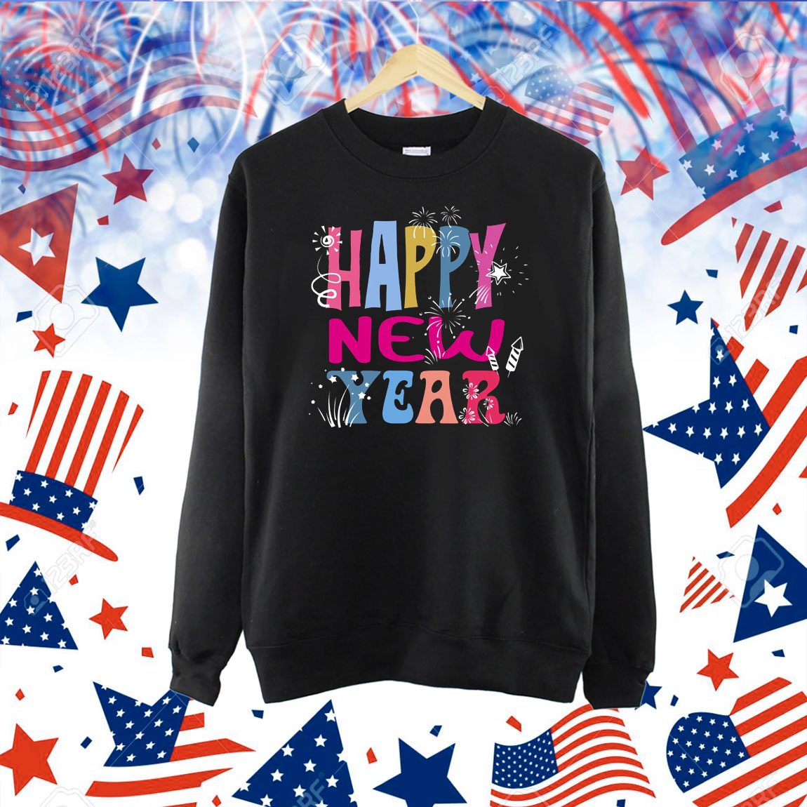Colorful Happy New Year Trump 2025 Shirt