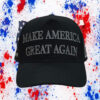 Elon Musk At Trump Dark MAGA Cap