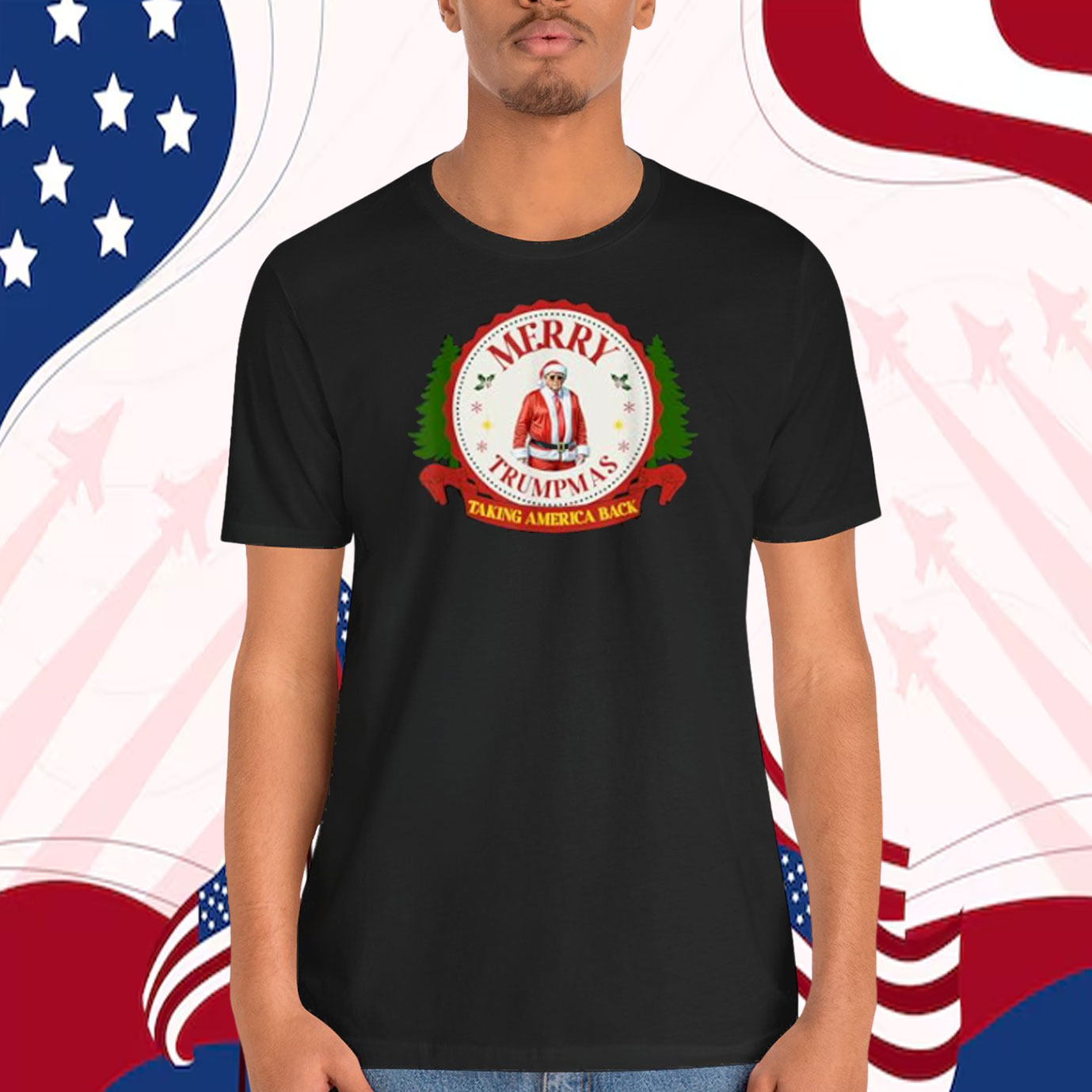 Funny Donald Trump Christmas Merry Trumpmas Taking America Back Shirt