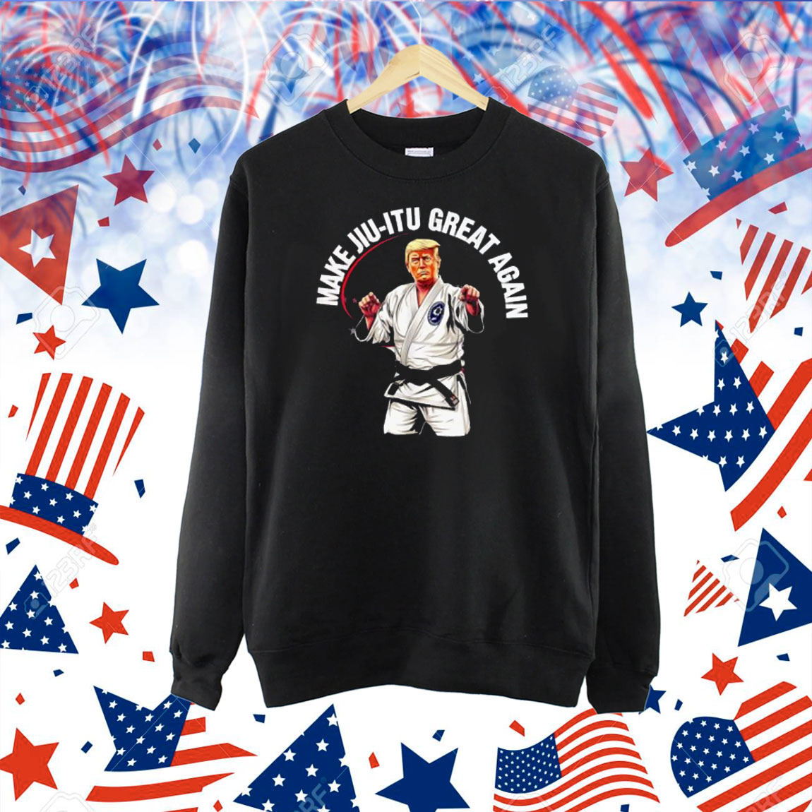 Funny Donald Trump make Jiu - Jitsu great again republican Shirts