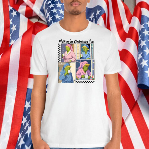 Funny Trump Santa Waiting For Christmas Like Shirt