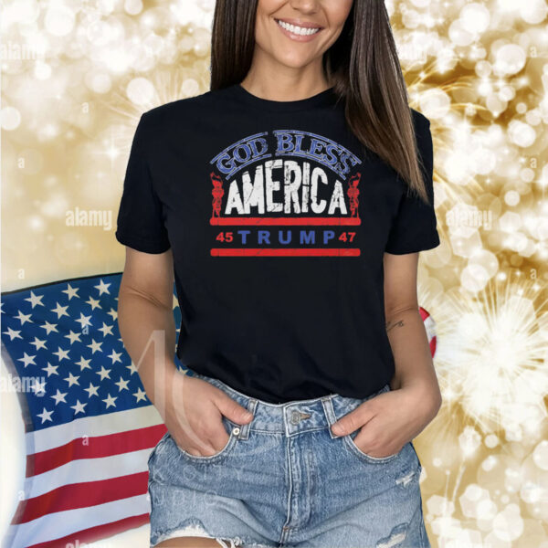 God Bless America Trump 45-47 Shirt