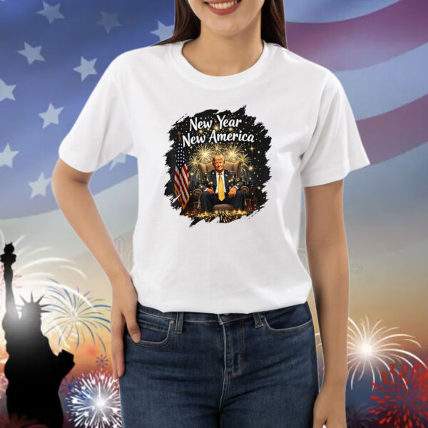 New Year New America Happy New Year Party 2025 Trump Shirt