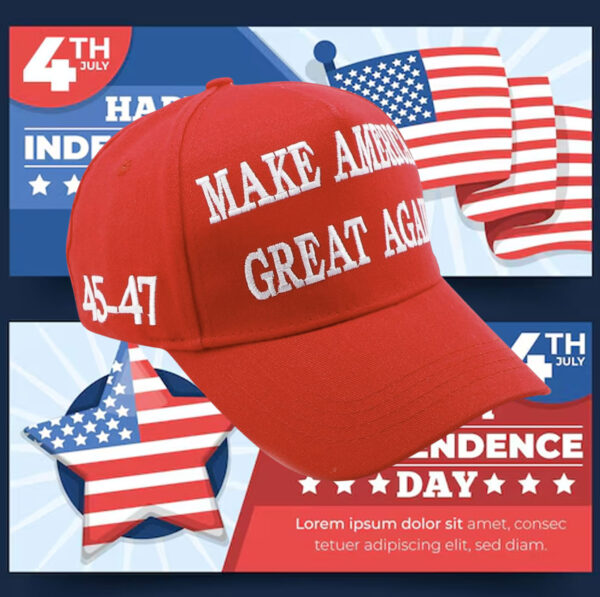 Official 45-47 Trump 2024 MAGA Make America Great Again Hat
