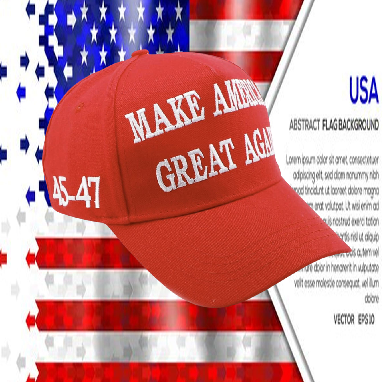 Trump 2024 45-47 MAGA Cap