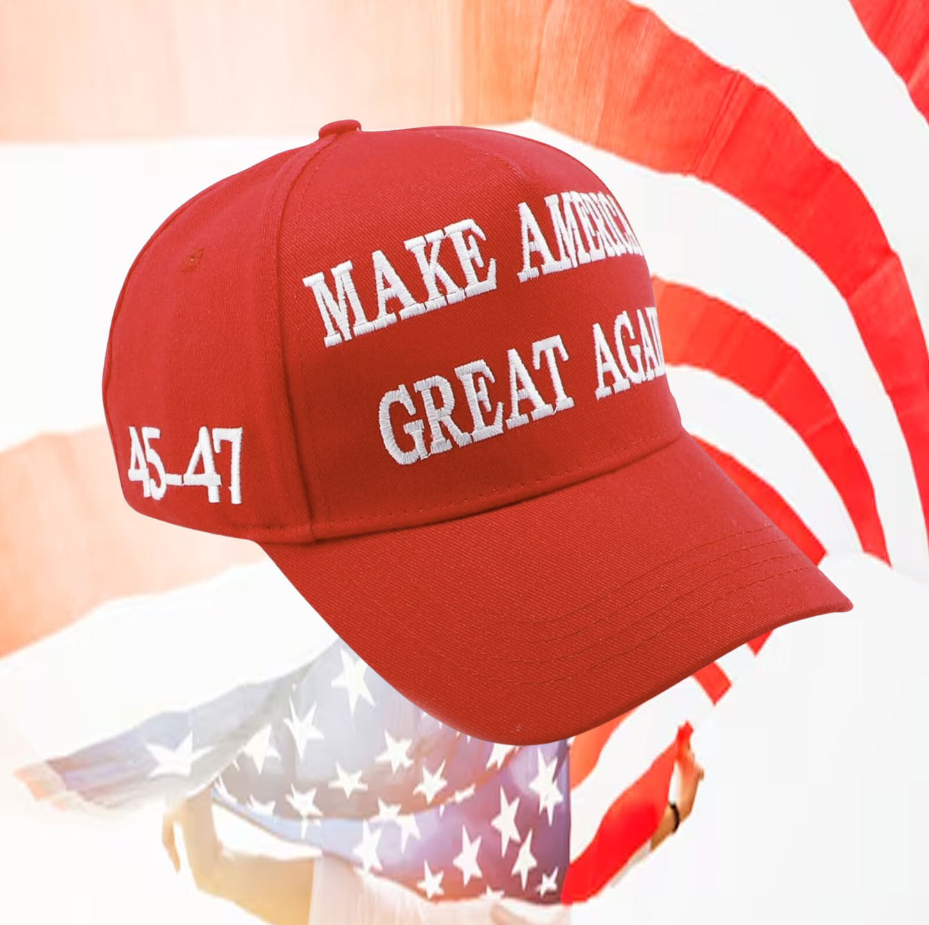 Trump 45-47 2024 USA Embroidered Make America Great Again Hat
