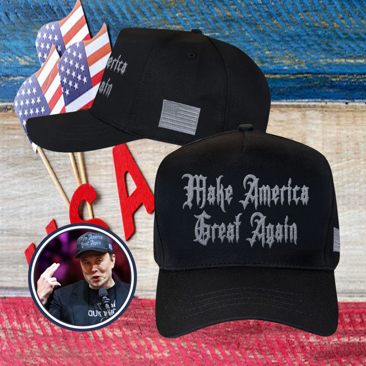 Trump Dark Gothic MAGA Hats