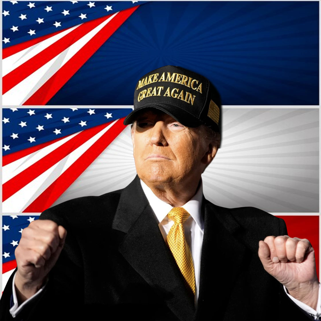 Trump Dark MAGA Make America Great Again Embroidered Cap