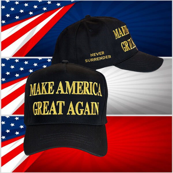 Trump Dark MAGA Make America Great Again Embroidered Cap