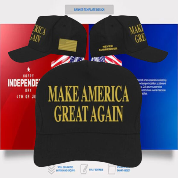 Trump Gold Dark MAGA Hats