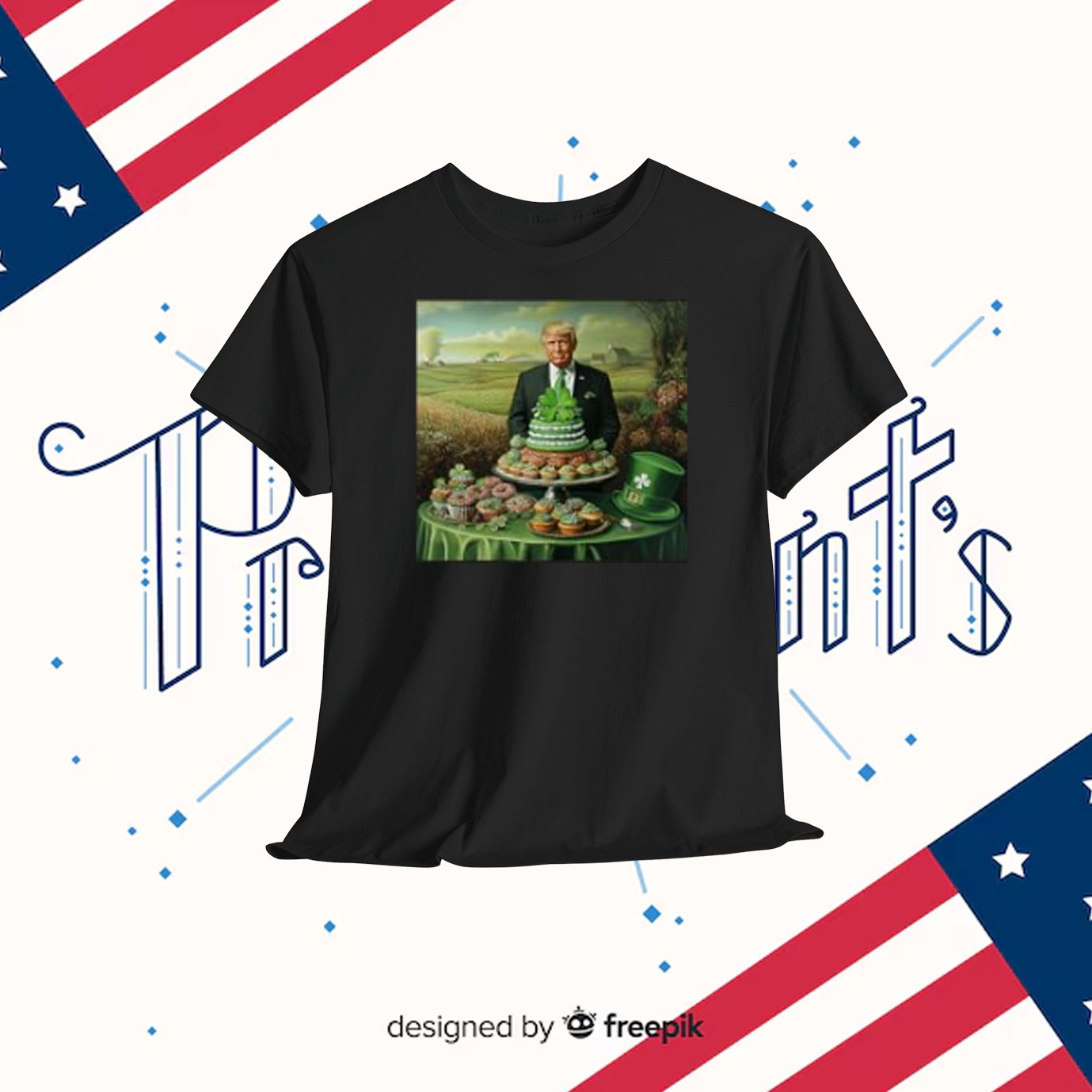 Trump St Patrick’s Cakes Clover Party Funny Celebration Premium Shirt