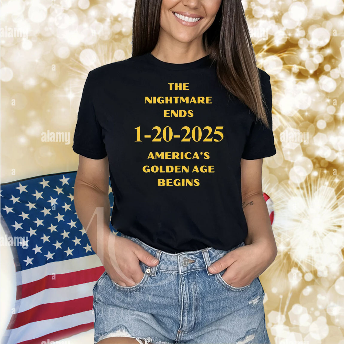 Trump The Nightmare Ends 1-20-2025 America's Golden Age Begins Shirt
