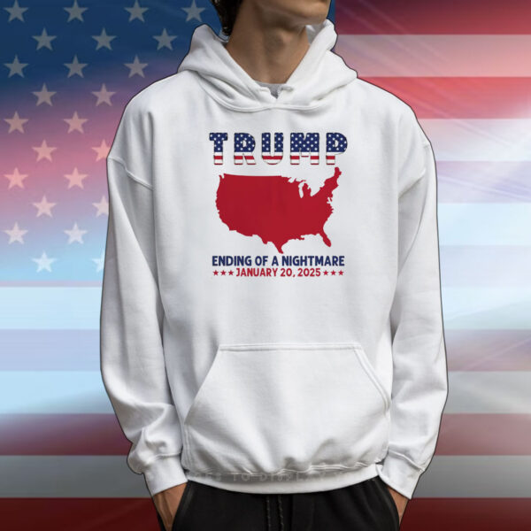Trump map Ending Of A Nightmare January 20,2025 T-Shirt