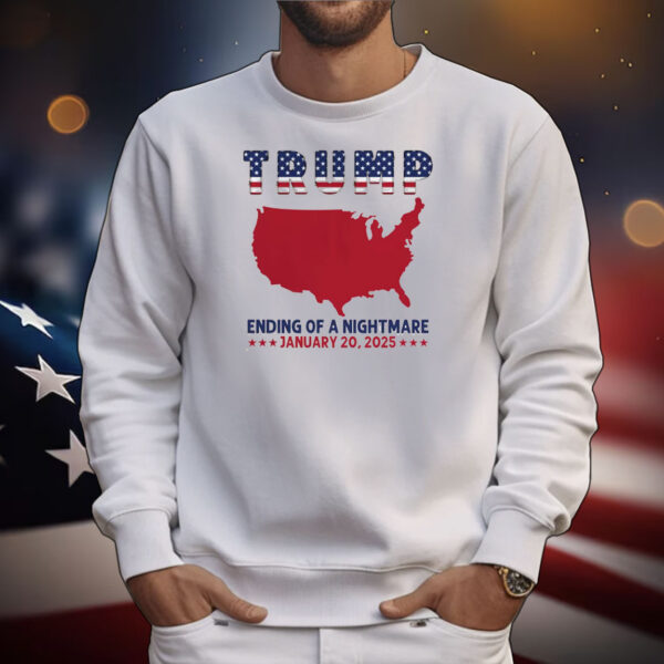 Trump map Ending Of A Nightmare January 20,2025 T-Shirt
