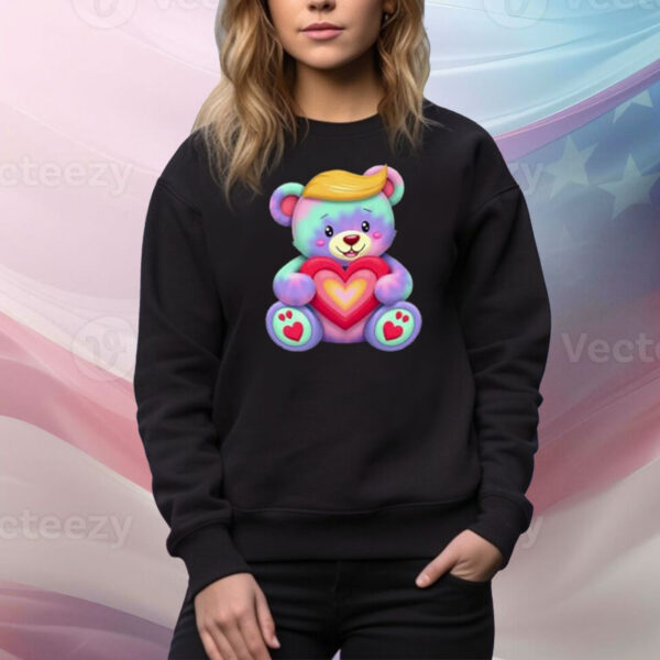 Baby Panda Trump Funny Heart Trump Is My Valentine Day Premium Tee Shirt