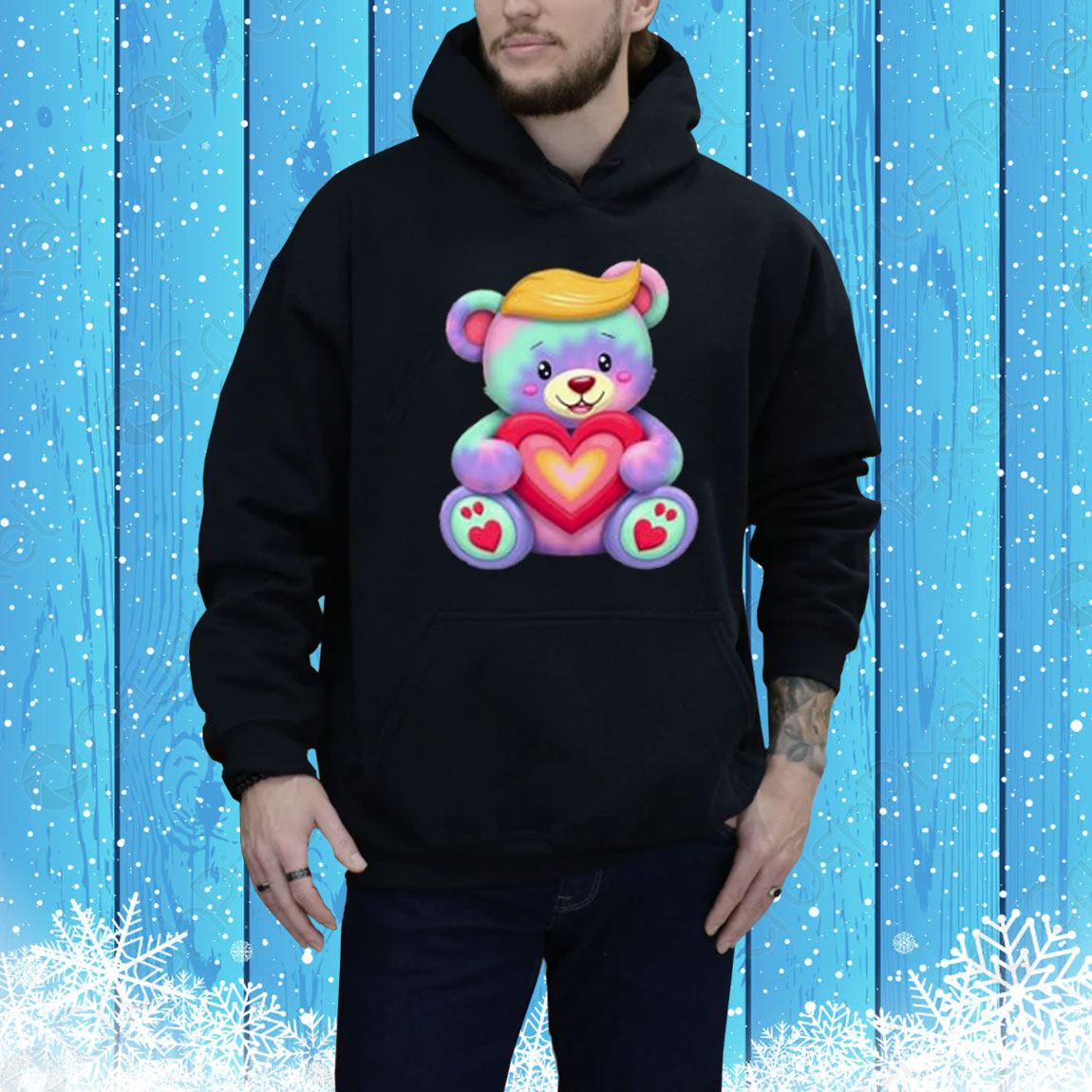 Baby Panda Trump Funny Heart Trump Is My Valentine Day Premium Tee Shirt
