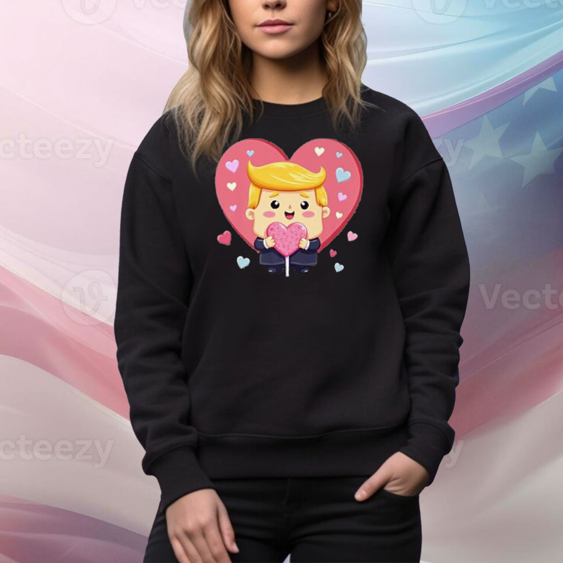 Baby Trump Funny Heart Trump Is My Valentine Day Design Premium Tee Shirt