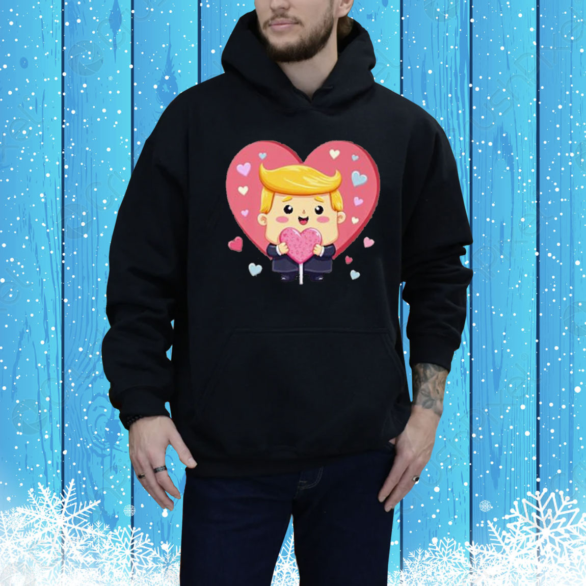 Baby Trump Funny Heart Trump Is My Valentine Day Design Premium Tee Shirt