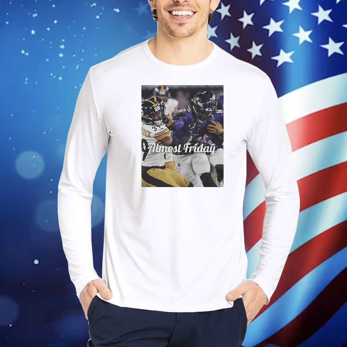 Baltime Ravens vs Pitttbugh Stleers stiff arm almost friday Shirt