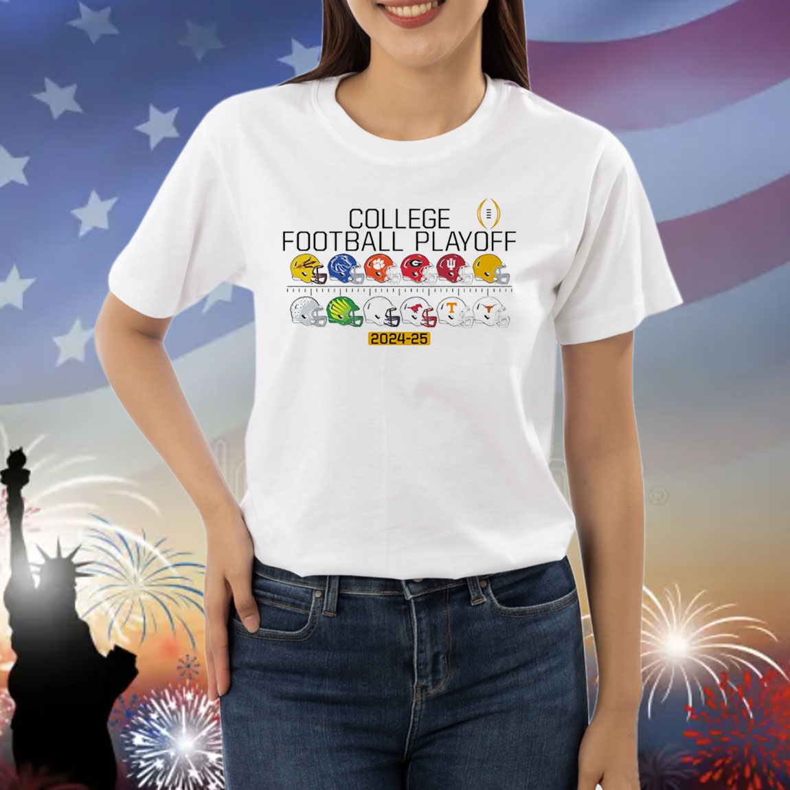 College Football Playoff 12 team helmets Shirt
