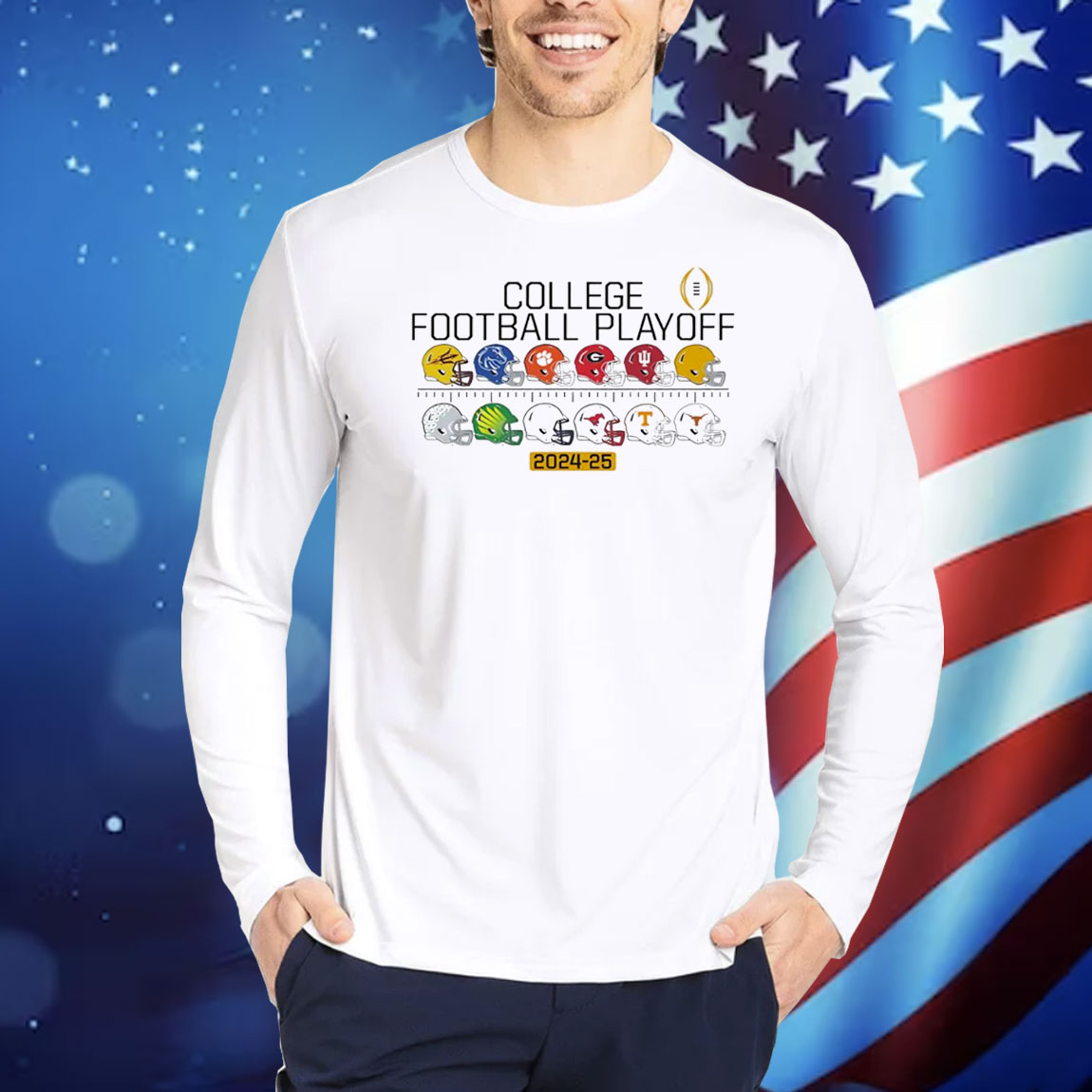 College Football Playoff 12 team helmets Shirt