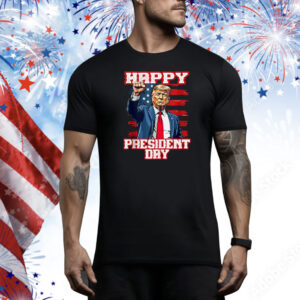 Donald Trump Happy Presidents Day American Flag history Tee Shirt