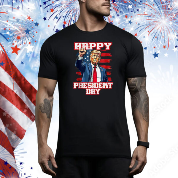 Donald Trump Happy Presidents Day American Flag history Tee Shirt