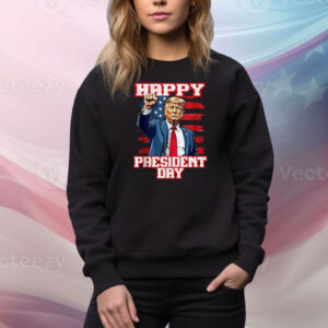 Donald Trump Happy Presidents Day American Flag history Tee Shirt