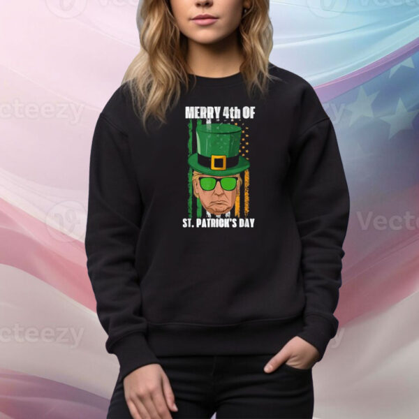 Funny Trump Merry 4th Of St Patrick's Day Tee Shirt