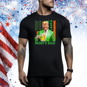 Funny Trump Paddy's Back 45 47 St Patricks Day USA Flag Tee Shirts