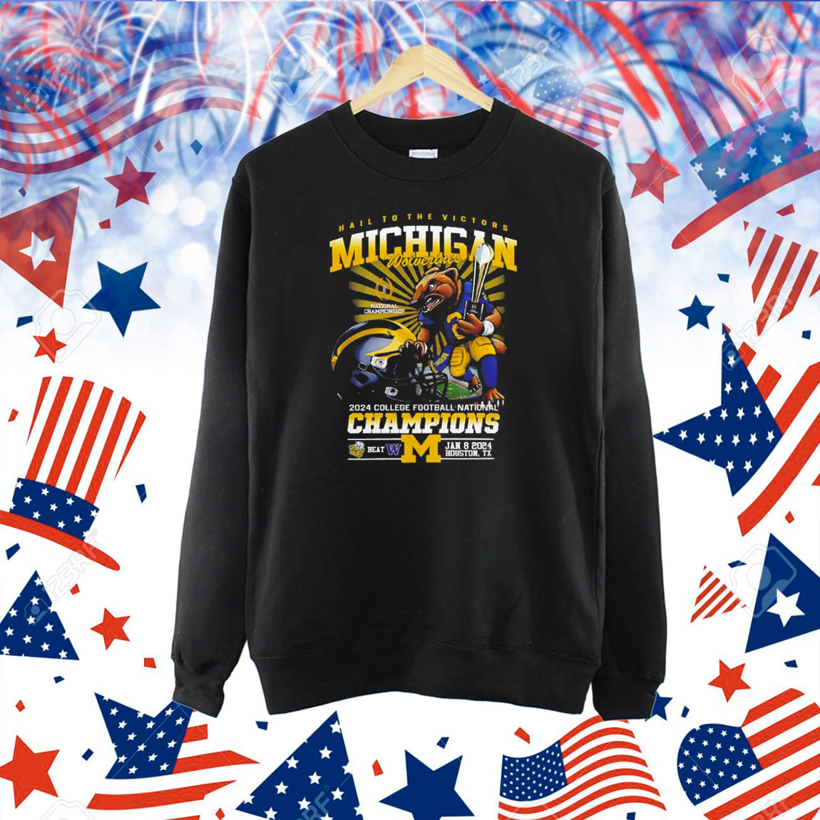 Hail to the victors Michigan Wolverines 2024 college football national champions Shirt