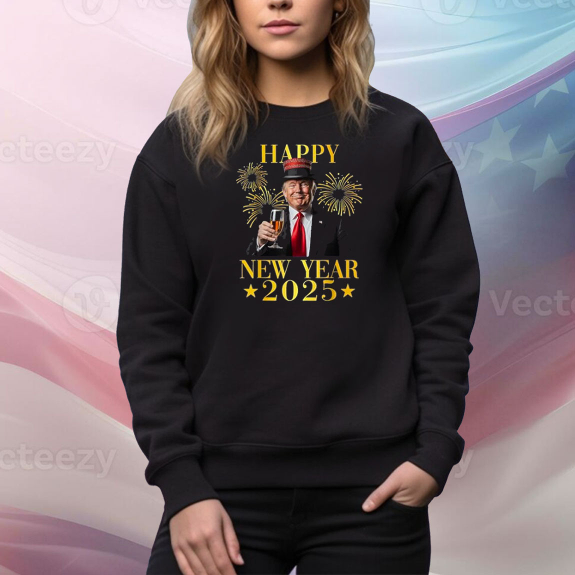 Happy New Year 2025 Funny Trump New Year New America Tee Shirt