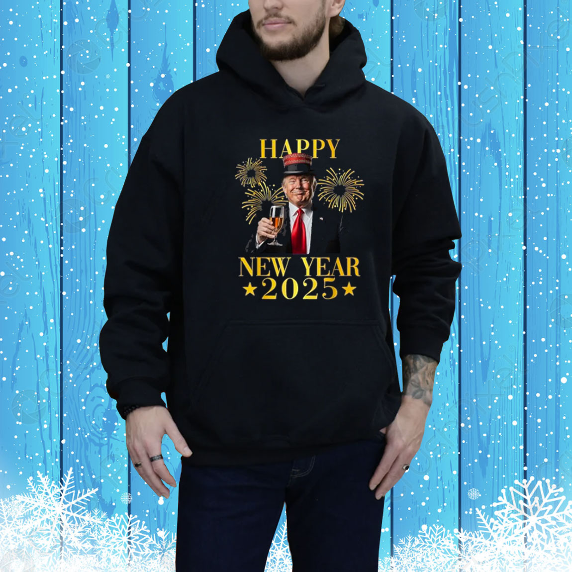 Happy New Year 2025 Funny Trump New Year New America Tee Shirt