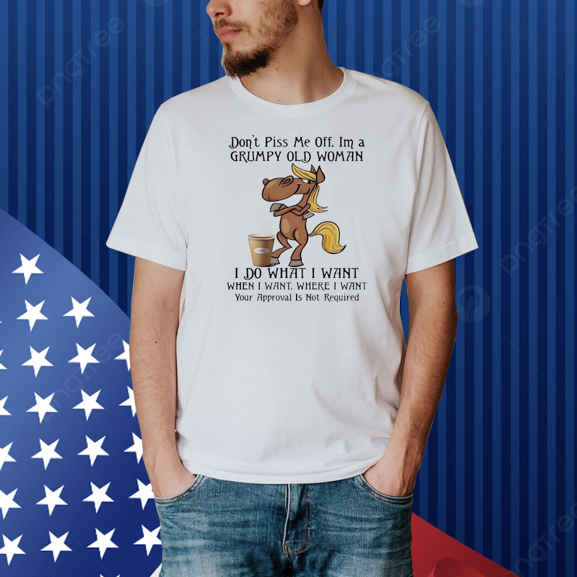 Horse don’t piss me off I’m a grumpy old woman Shirt