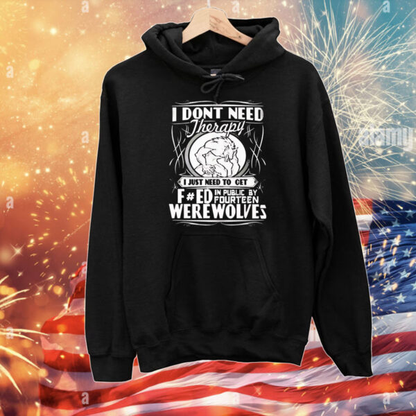 I don’t need therapy I just need to fucked in public by fourteen werewolves T-Shirt
